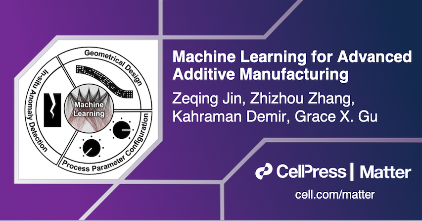 Matter_CP's tweet photo. Featured Review in #MatterIssue17: @ProfGraceGu & coworkers review the role of machine learning for advanced additive manufacturing. @UCBerkeley @BerkeleyME @Cal_Engineer
Check it out: https://t.co/iMt4ci1HYC https://t.co/SPhiAZLQ9C
