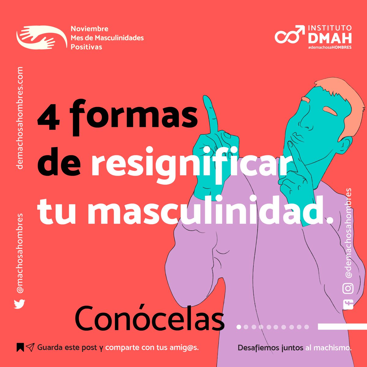 machosahombres's tweet photo. 4 formas de resignificar tu masculinidad
#DiaDelHombre #DiaInternacionalDelHombre #DMAH https://t.co/U7Na3aD57x