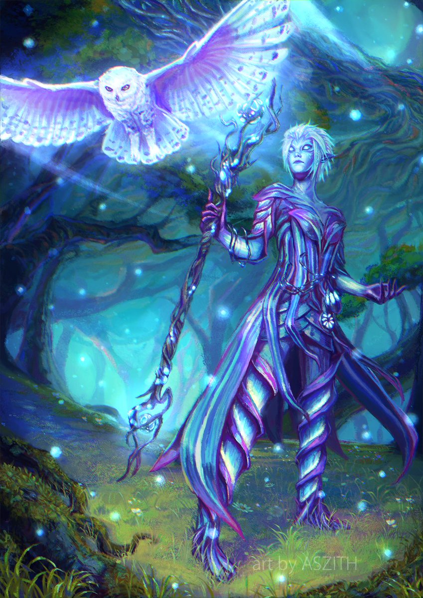 Aszith's tweet photo. Sylvari druid 🦉🌿 
#GuildWars2 #gw2 https://t.co/Srdvp0Djgi