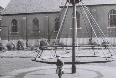 Number 7A kid with a pot on at school after falling off the Witches Hat.