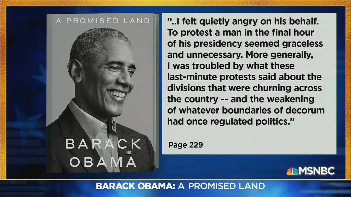 To put it a little bit more concretely... Obama wrote in his memoirs he was made on behalf of GWB during the inauguration in 2009 because of anti-Bush protestors.