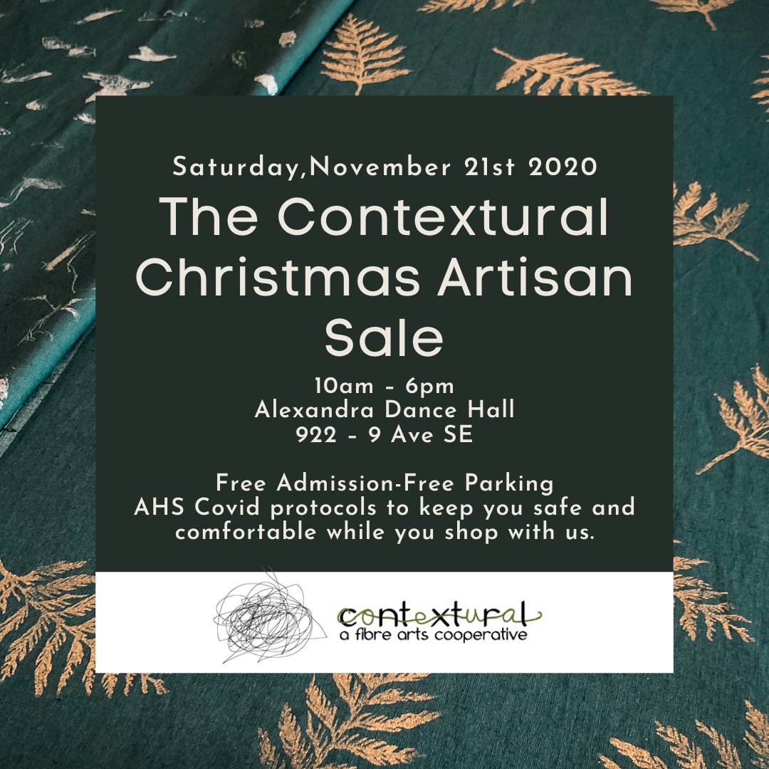 contexturalart's tweet image. @contexturalart Holiday Market is tomorrow @alexandrasociet Dancehall in Inglewood. Please consider supporting local artists. #textile #textileart #shoplocal #yycart #yycartists #handmade #fibreart #handprinted #artisansale