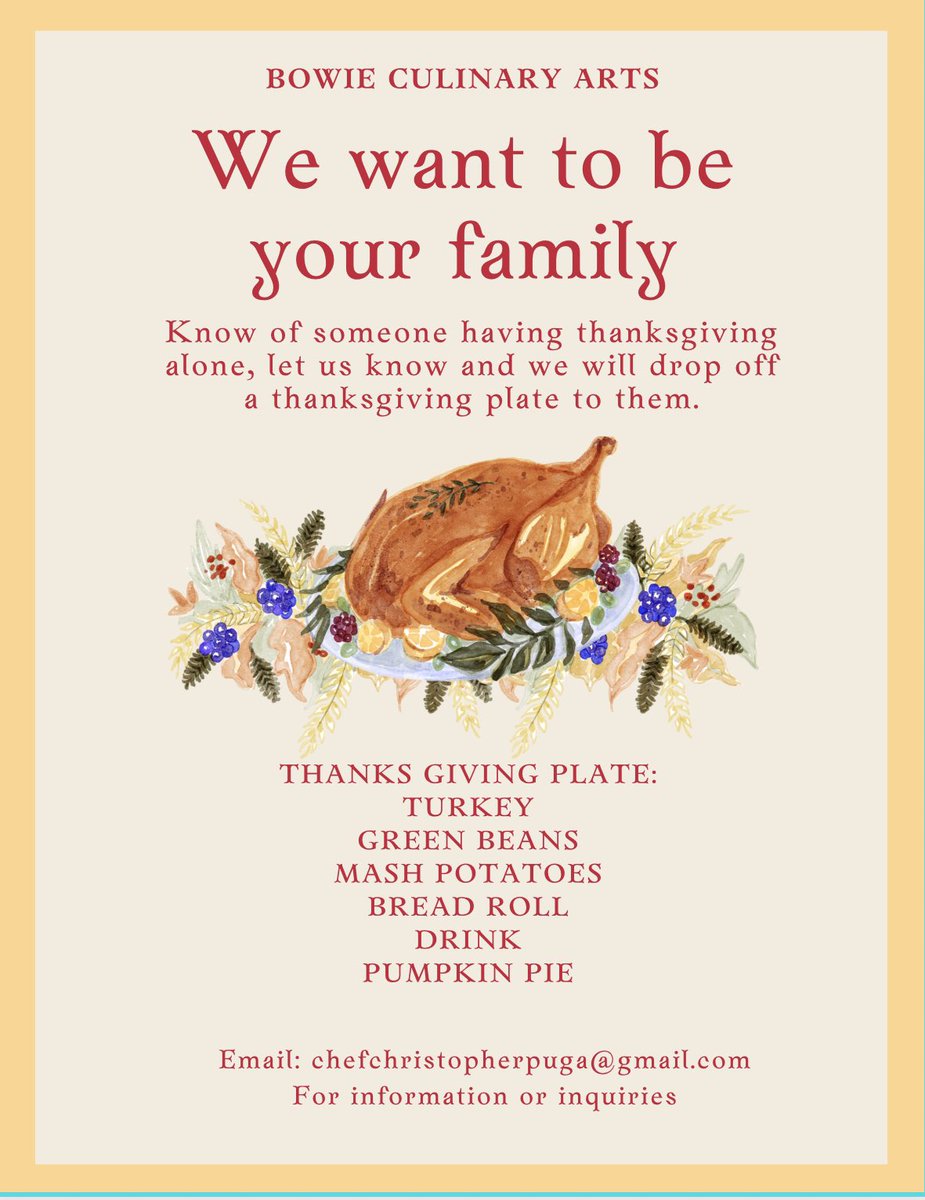 OSOFOODTRUCK's tweet photo. Let us put our food on you’re table. Here to support our City.! Know of someone having dinner alone.! Let us serve them and we will drop it off at the front door.! Contact here or Chef Puga #bowieculinary #epkids #epchefs https://t.co/8iy5zViEfC