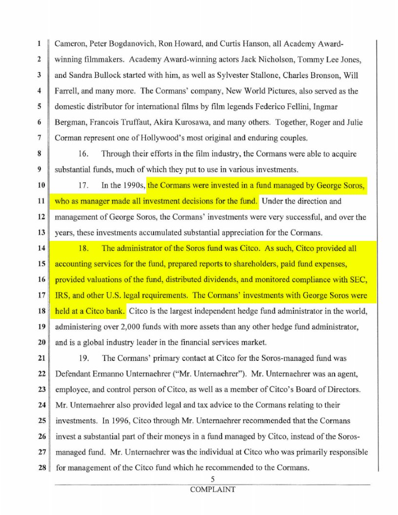 14 of 17.That's the website of the Citco Group, the world's leading hedge fund, which also happens to administer George Soros's hedge funds, also based in the Netherlands Antilles.A recent lawsuit threw a spotlight on the Citco/Soros relationship.See court papers below.