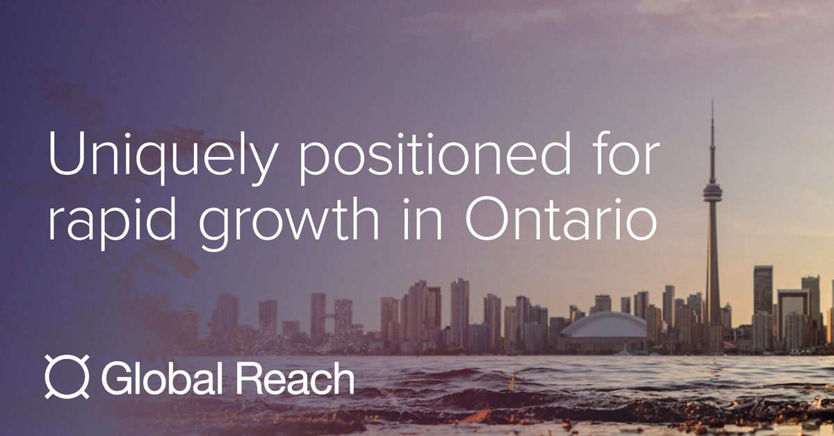 GlobalReachC's tweet photo. Since launching Global Reach Canada in May, we’re very proud of the unprecedented growth we’ve experienced. We’re especially enthusiastic about expanding our client base in Ontario given an exciting recent development. 

Read more here: https://t.co/cvOb3pKyRM https://t.co/BxyZnYnnGp
