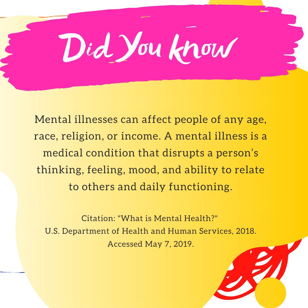 ArtWithImpact's tweet photo. Did YOU know? Mental illnesses can affect people of any age, race, religion, or income.                                              
What experiences in your life, your work, or your family inform what you believe about mental health? #artandmentalhealth #mentalhealth #community https://t.co/Hg8SLkGsE2