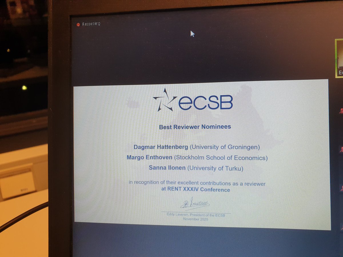 UllaHytti's tweet photo. Congratulations to all nominees for the Best Reviewer Award, and in particular to @SannaIlonen https://t.co/qw9i7Ka3az