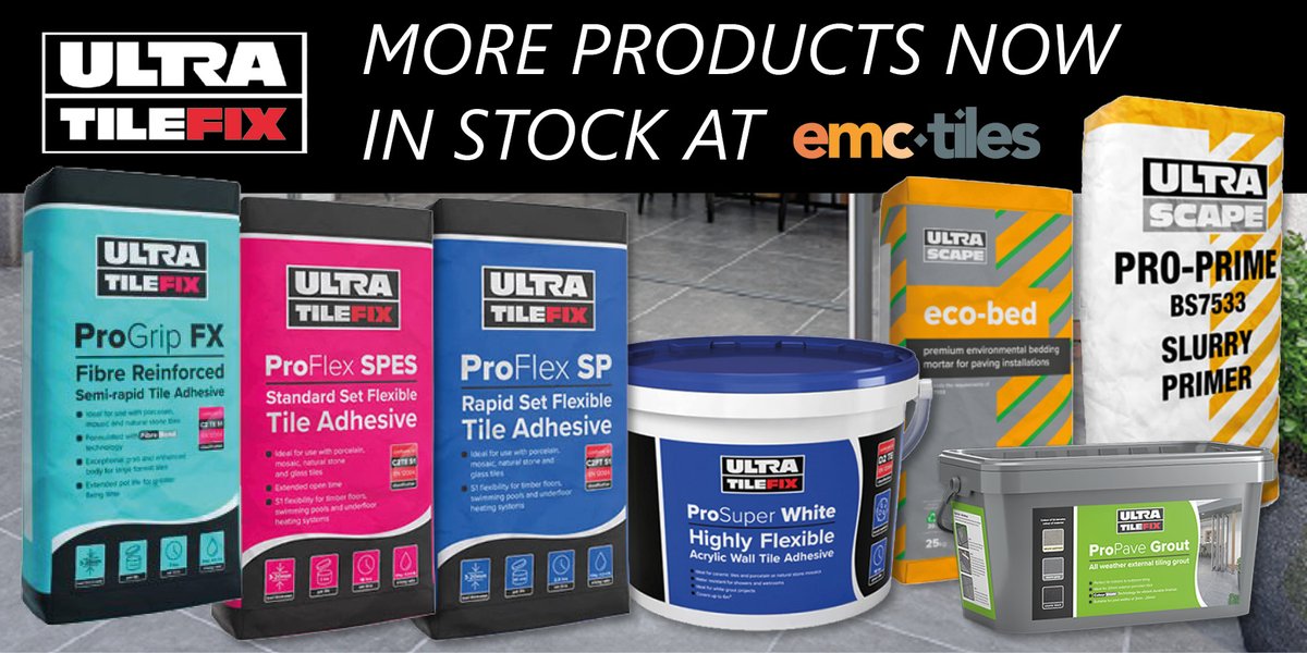 emctiles's tweet photo. ๐ฃ More @UltraTileFix products are now available from EMC Tiles, helping you to get the job done!๐
Get Ultra #adhesives, #grouts, levellers and more! ๐
Shop Ultra๐https://t.co/31xfD8ZJwb
#tiling #tilers #tradespeople #tiles #builders #tilefixers #eastmidlands #ultratilefix https://t.co/Ro11oW4S3e