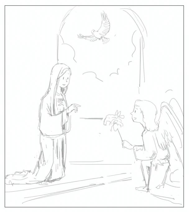 ちなみにこれが下絵(ラフ)です。 
