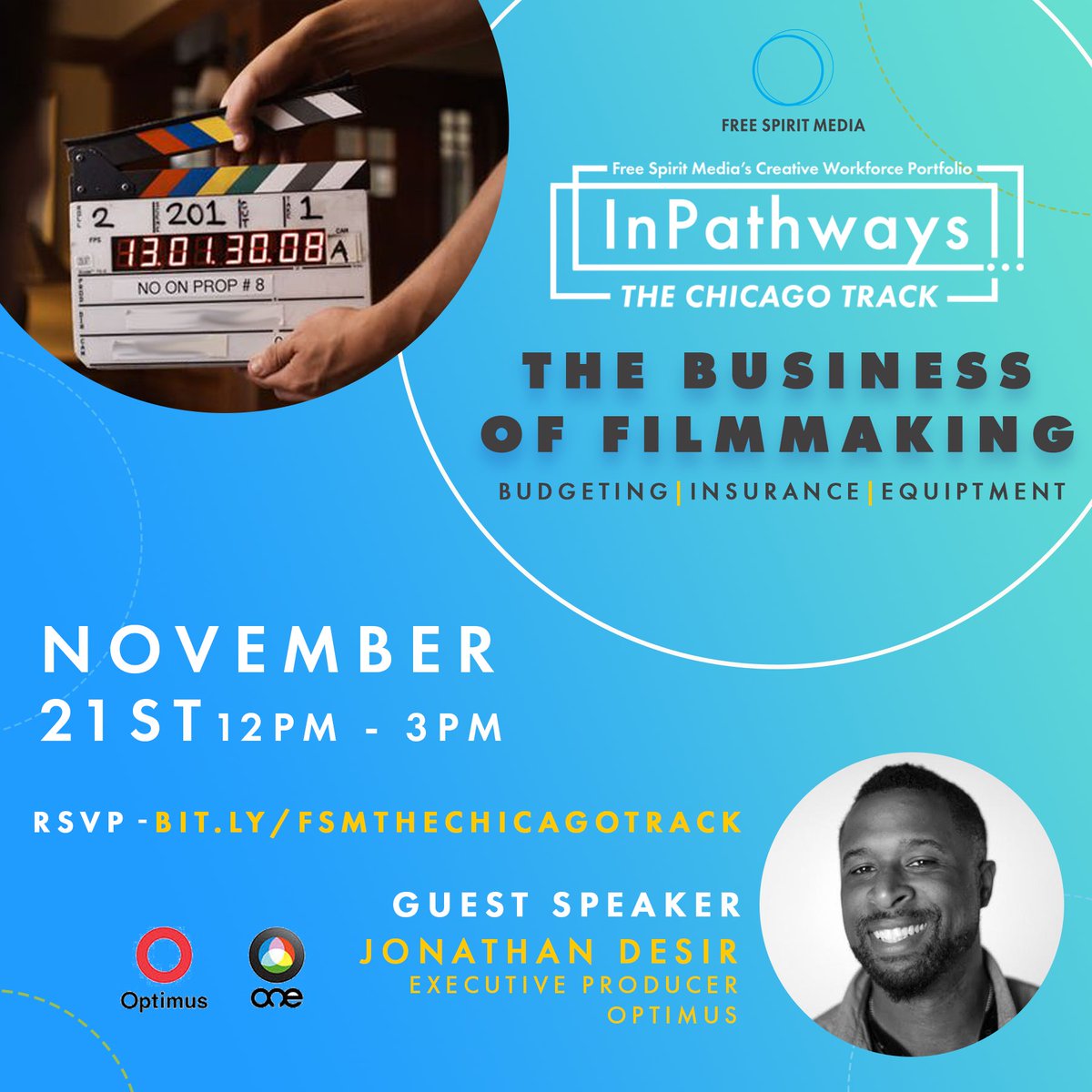 Tomorrow is The Chicago Track: Business of filmmaking. Don’t miss out on our final workshop of the year. Registration closes soon BIT.LY/FSMCHICAGOTRACK