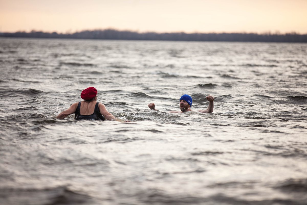 CU_President's tweet photo. Polar Bear Dip with the amazing @chantaldion9 to raise funds for @CUUnitedWay @UnitedWayEO! Please consider a donation to help the United Way in the critical work they do in support of those in need in our #Ottawa community. Link here: https://t.co/GlhAnRo97O https://t.co/CYVqRQRMNd