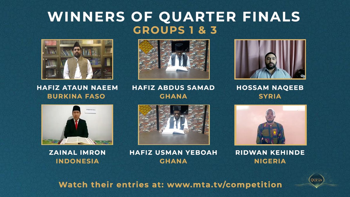 Our first set of semi-finalists have been picked! 

Tune in on Sunday at 17:00GMT as we pick our next 6 semi-finalists for the International Qur'an Competition. 

Catch up on any missed programmes via the MTA App or mta.tv