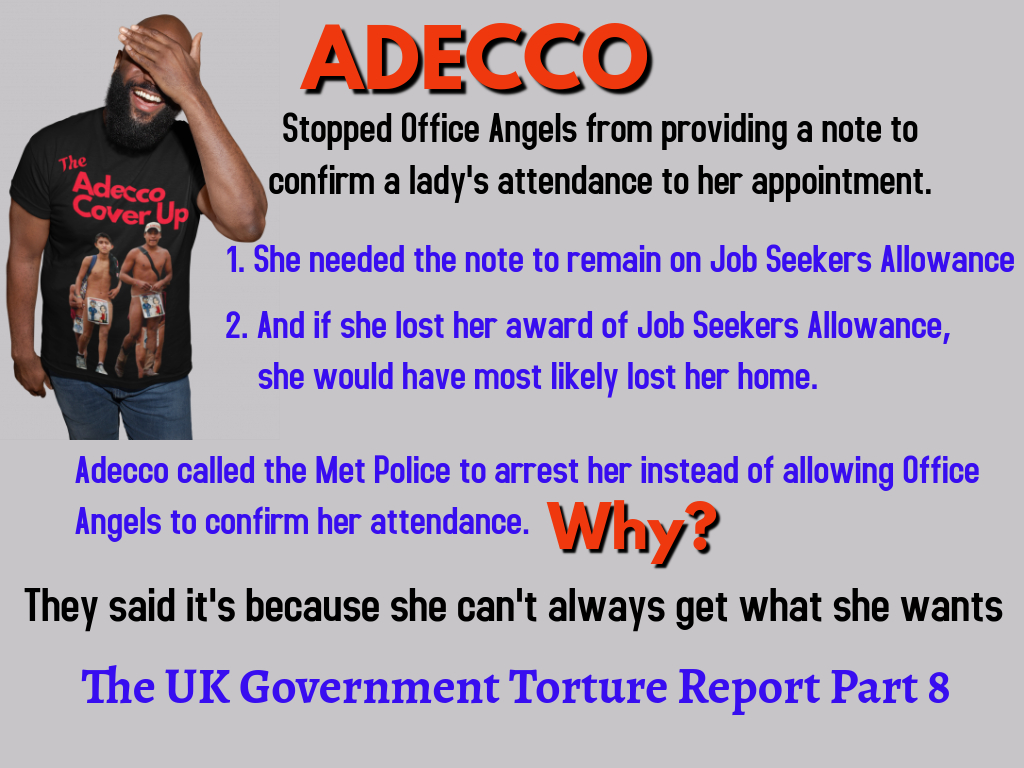 timetoaddress's tweet photo. Public Service Announcement

Beware of #Adecco - Complicit with Torture

@AdeccoGroup 
@10DowningStreet
@Borisjohnson
@Amazon

#UKCorruption #FutureofWork #MetPolice #London #Manchester #Sunderland #Leeds #Leicester #Liverpool #Edinburgh #Dailymail 
https://t.co/xd9C0djHoq https://t.co/kNabIQIffx