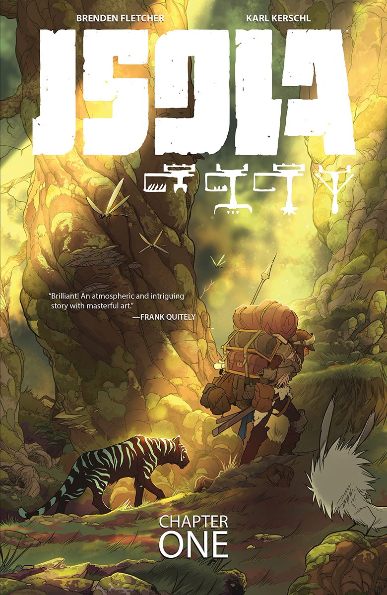 ISOLA (2 volumes - ongoing)by  @brendenfletcher,  @karlkerschl,  @msassyk, and  @adityab Warrior protecting her queen! Who was cursed and turned into a tiger! An epic journey! Read if you like Studio Ghibli! I keep crying at the story and how gorgeous the art is!