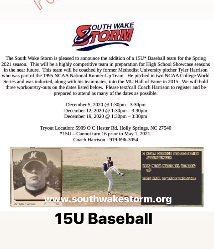 South Wake Storm Baseball 15U tweet media