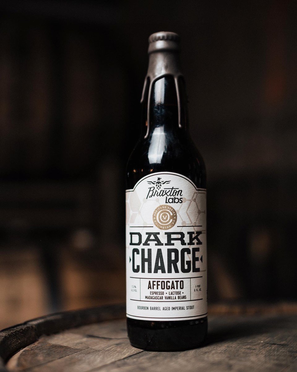 BraxtonBrewCo's tweet photo. Dropping Monday is our Braxton Labs Dark Charge Variant, Affogato. Our homage to the delicate and delicious Italian dessert that sees fresh brewed espresso poured over vanilla bean gelato 😍 

Bottle release Wave #2 coming Monday, November 23rd at 12pm! https://t.co/PQWz47EGqy