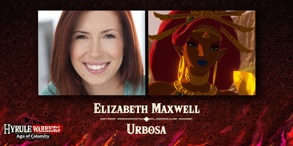 Her fury is ready, and it's twice as powerful.  @AboutElizabethM is back as Urbosa, the strong and mighty Gerudo Chief, in Hyrule Warriors: Age of Calamity.