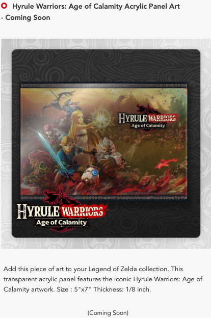 Mofaxx's tweet photo. "Add this piece of #art to your #LegendofZelda #collection. This transparent #acrylicpanel features the iconic #HyruleWarriorsAgeofCalamity #artwork. Size : 5"x7" Thickness: 1/8 inch." #Nintendo #Zelda #MyNintendo #ComingSoon
https://t.co/2qvf2onVm6 https://t.co/DnbvAgkUex
