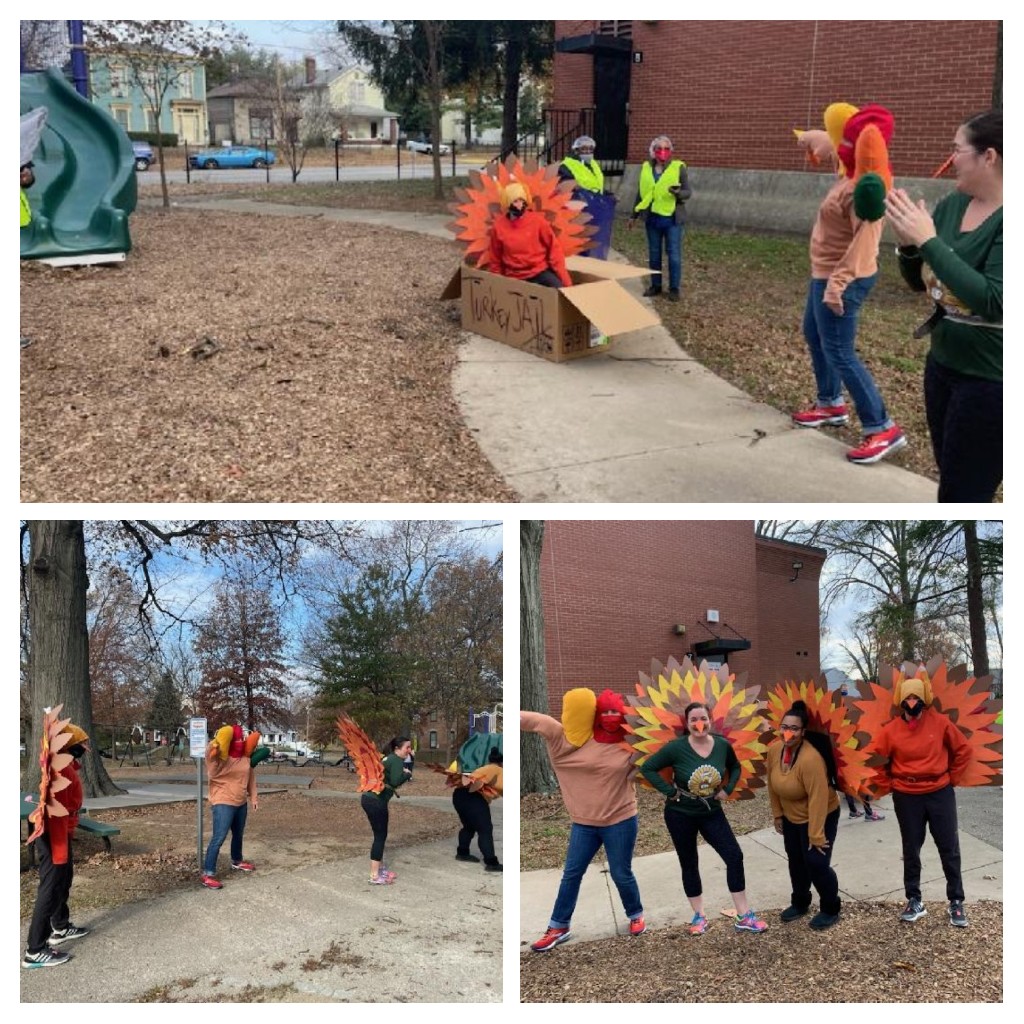 KiserPES's tweet photo. Mrs. Jackson and Ms. Jones kept the Turkey Trot tradition going! @portlandjcps https://t.co/fFus0jdd6E
