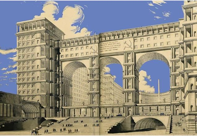 7/ Stalinist architecture presaged the cold war as Russia's eye for an architectural rival moved from Germany to the U.S. In a response to Art Deco. The ebullient and rebellious Constructivism gave way to mass luxury, urban planning on a grand scale and triumphant imperialism.