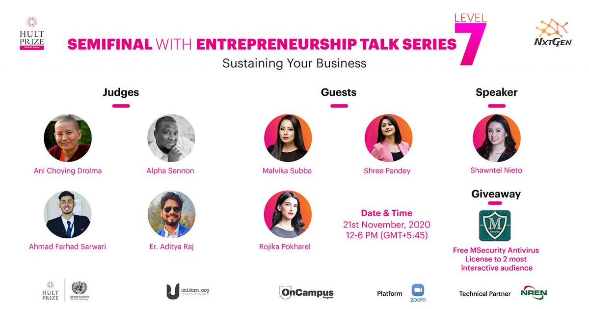 TechPatro's tweet photo. Semi-Final of Hult Prize at IOE 2020-21 with Entrepreneurship Talk Series with Celebrities
How to join? Follow: https://t.co/PK4KpGjcKv
#HultPrize #HultPrizeIOE #HULT #TechPatro #TPClan https://t.co/rxTcVFDSsn