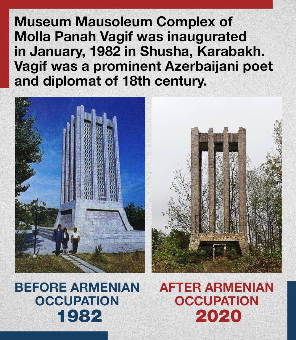 ShahLamiya's tweet photo. To the attention of #UNESCO and #ISESCO. More and more facts are revealed about the Armenian vandals who were destroying cultural heritage of Azerbaijan during the decades. @UNESCO @ISESCO #StopArmenianOccupation #StopArmenianAggression https://t.co/O3sxFCpsbU