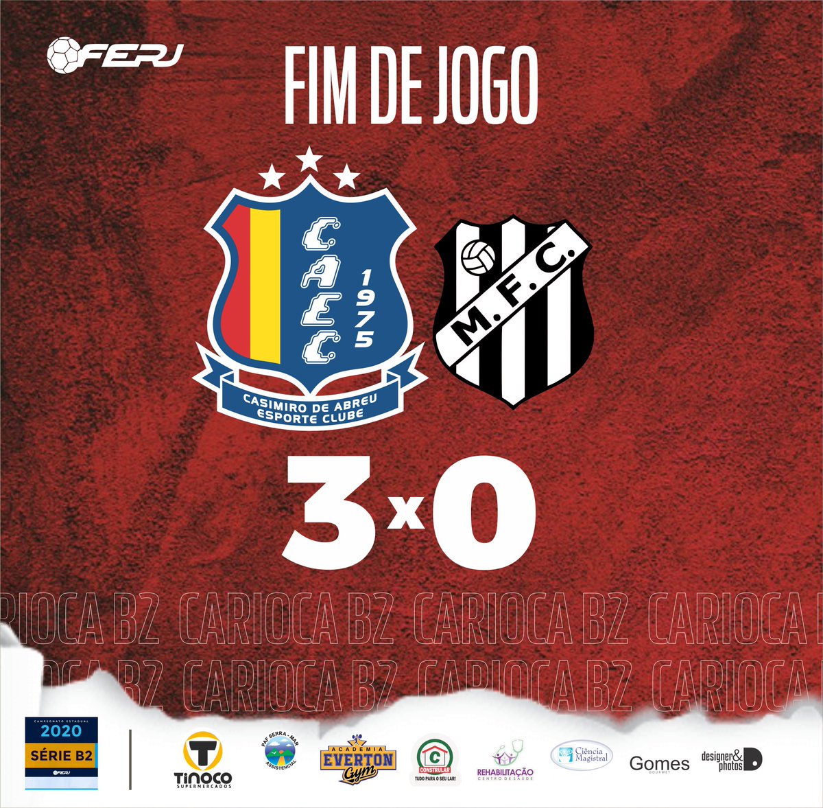 caecoficial1's tweet photo. Anota ai, +3✅
.
Vitória importante, mantendo 100% de aproveitamento. Próximo confronto já é nessa próxima segunda-feira fora de casa contra o 7 de Abril, válido pela 3ª rodada do Campeonato Carioca B2.
.
.
#AvanteCaec #CampeonatoCariocaB2 https://t.co/wthuRUvqnt