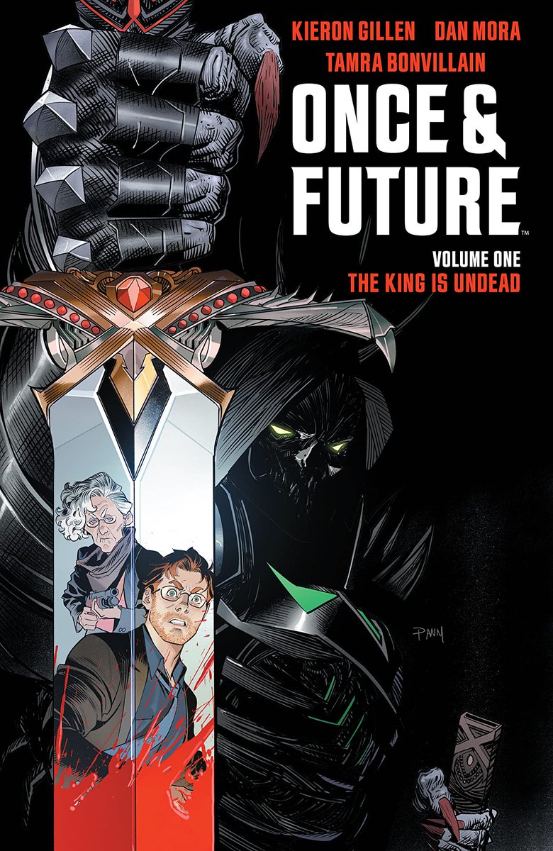 ONCE & FUTURE (2 volumes - ongoing)by  @kierongillen,  @Danmora_c,  @TBonvillain, and  @eDukeDW Arthurian legend! In the present! Except the King is undead! Magic and story tropes are all real! Grandmother and grandson go on an adventure!