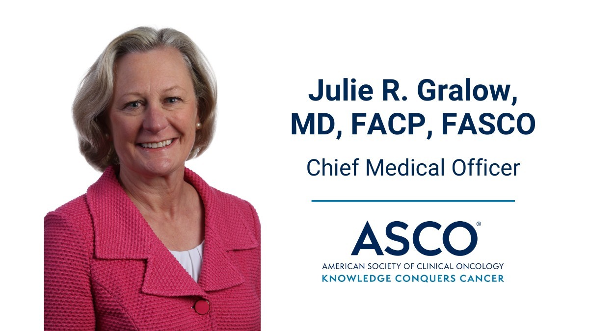 ASCO's tweet photo. Congratulations to Julie R. Gralow, MD, FACP, FASCO on being named our new Chief Medical Officer! @jrgralow is a highly respected leader in the field of clinical oncology with deep expertise in patient care, research, education, and global health ➡️ https://t.co/3fOZPOVueu https://t.co/fqtthv1Mw3