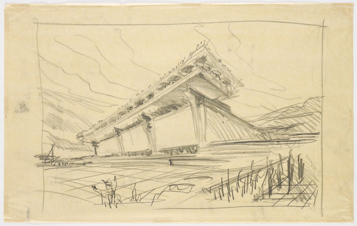 8/ The American answer to grand and ornate collectivism was Mid-Century Modern. It hearkened back to a plainer, more honest and more personal aesthetic reminiscent of Bauhaus. Yet, the world had changed. Complexity was inevitable and we crossed the Rubicon into the atomic age.
