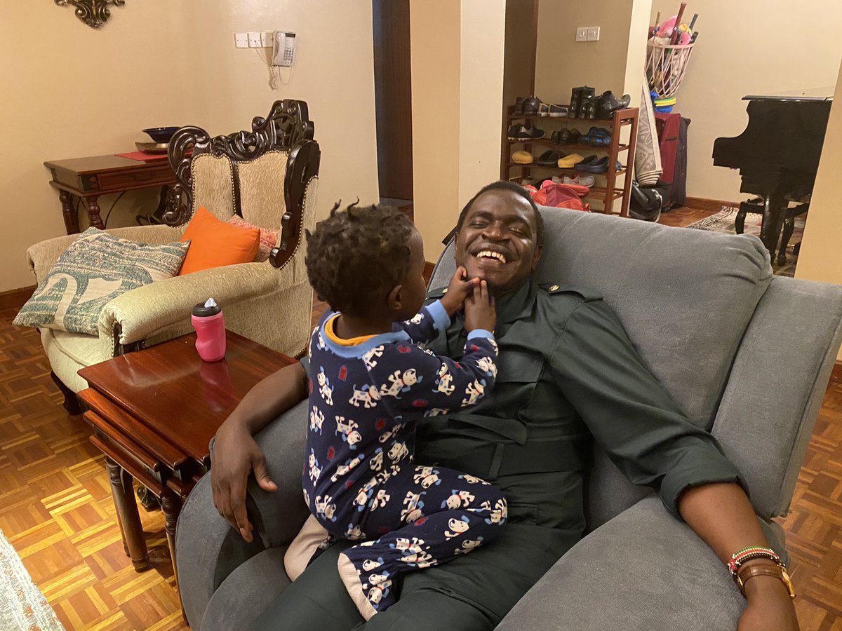 NelsonHavi's tweet photo. Back home, I am just dad. She told me that she is my baby, the elder sister is my girl and that I should know the difference failing which she will disrupt my six inch beard. ^DoS https://t.co/lqz1vANf4P