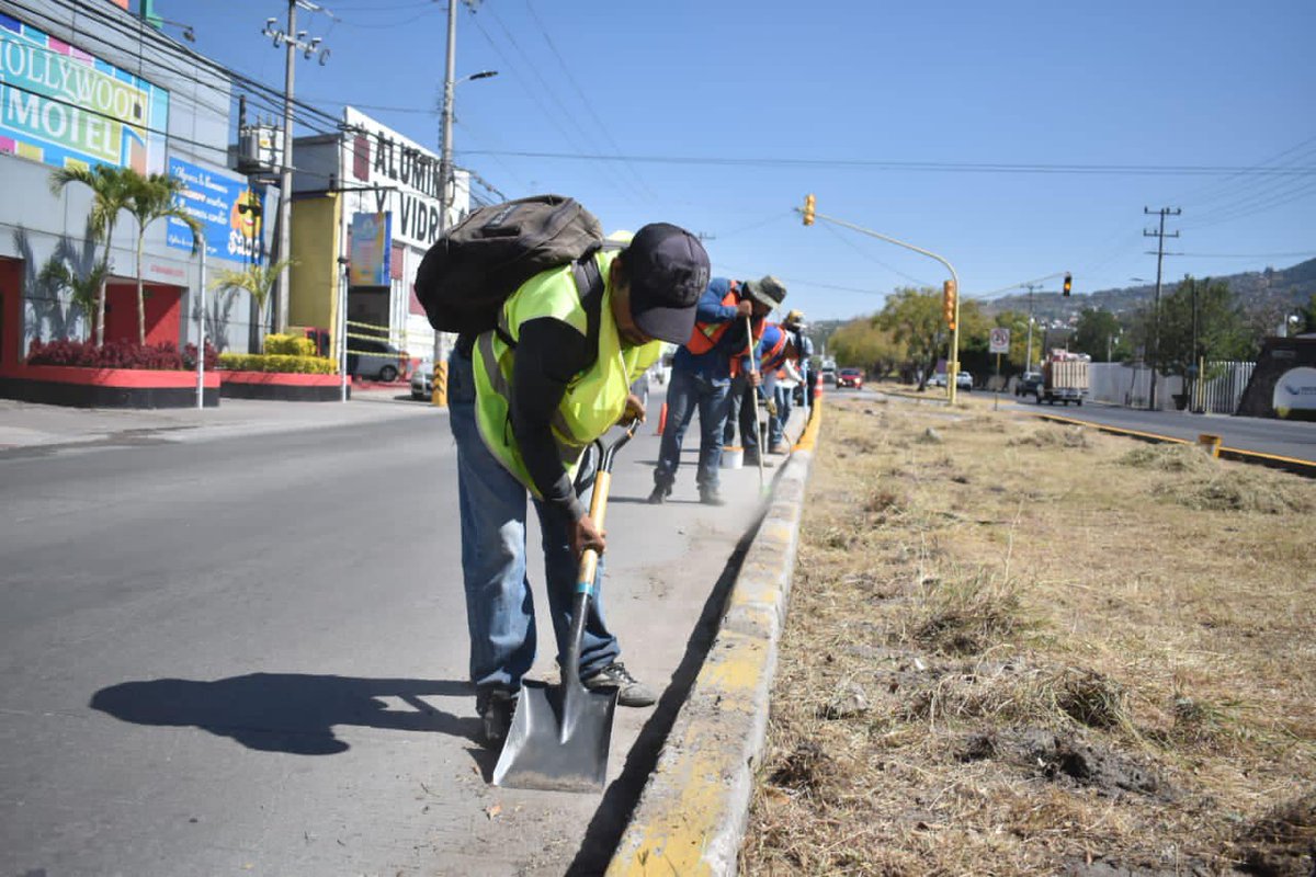 Morelos_2025's tweet photo. Personal de la secretaría de Desarrollo Sustentable, Obras y Servicios Públicos, Predial y Catastro del Gobierno de #Jiutpec, continúan con los trabajos de limpieza y embellecimiento del bulevar Cuauhnáhuac. https://t.co/C1Nohgt06U
