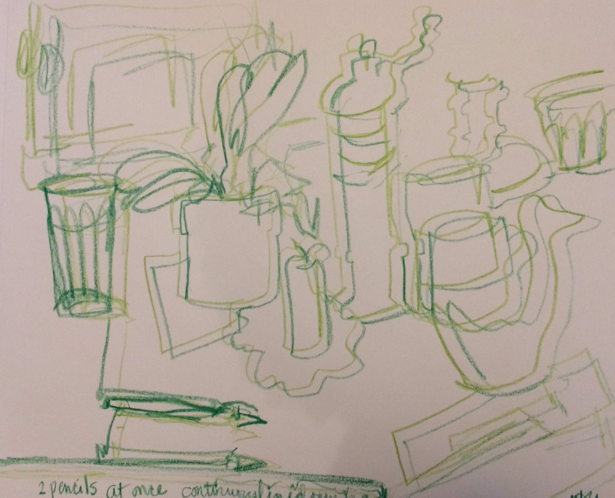 imartytweet's tweet photo. Did some continuous line drawing at Art Club today with @thegoodshipillo #waytorelax #FridayFun https://t.co/FVpSti95xb