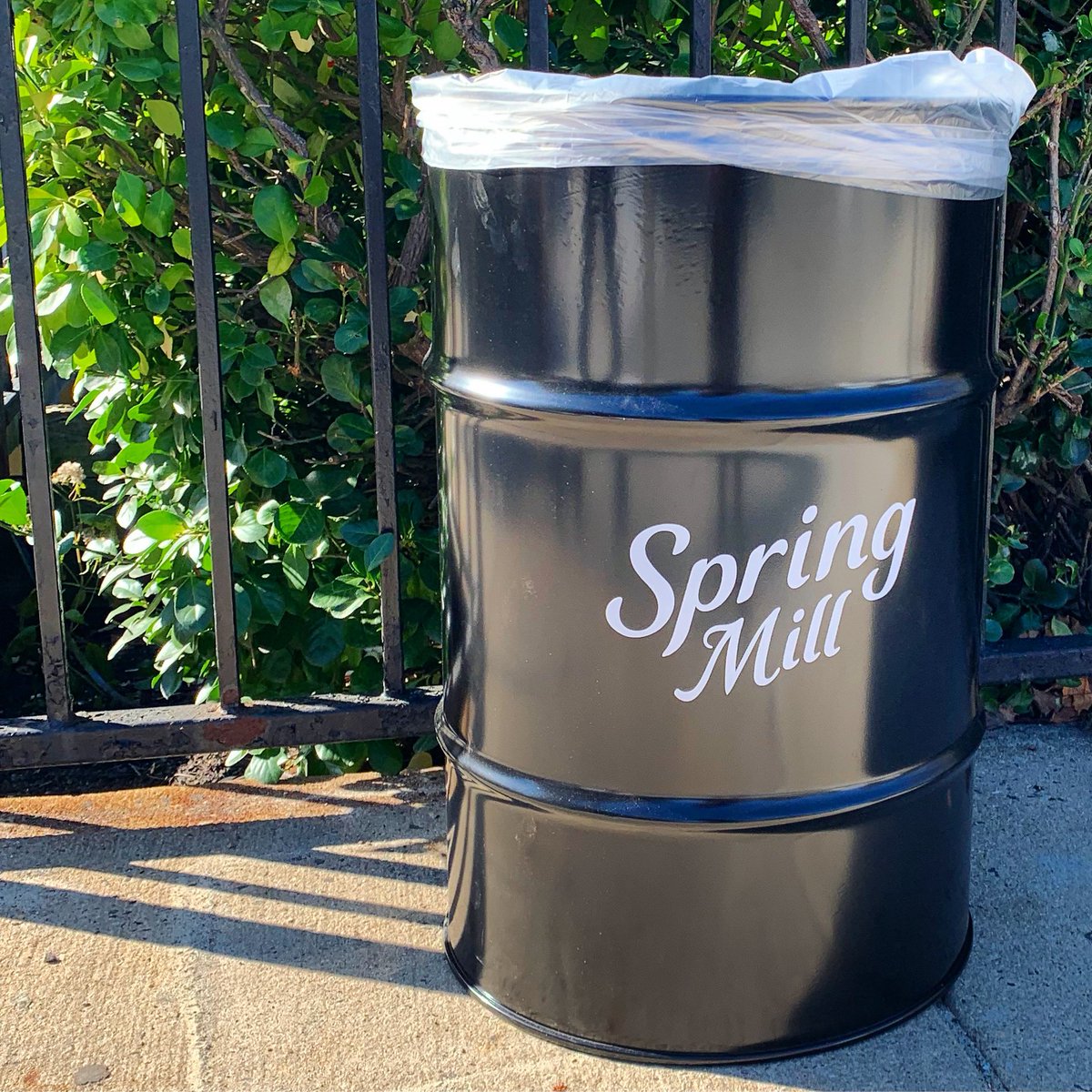 SpringMill1909's tweet photo. Proving that our #SpringMill brand looks good on just about everything! 🗑✨ #dontlitter #savetheplanet #lookinggood #logo #fresh #newnew #conshohocken #conchy #workplace https://t.co/o7LnOajdKv