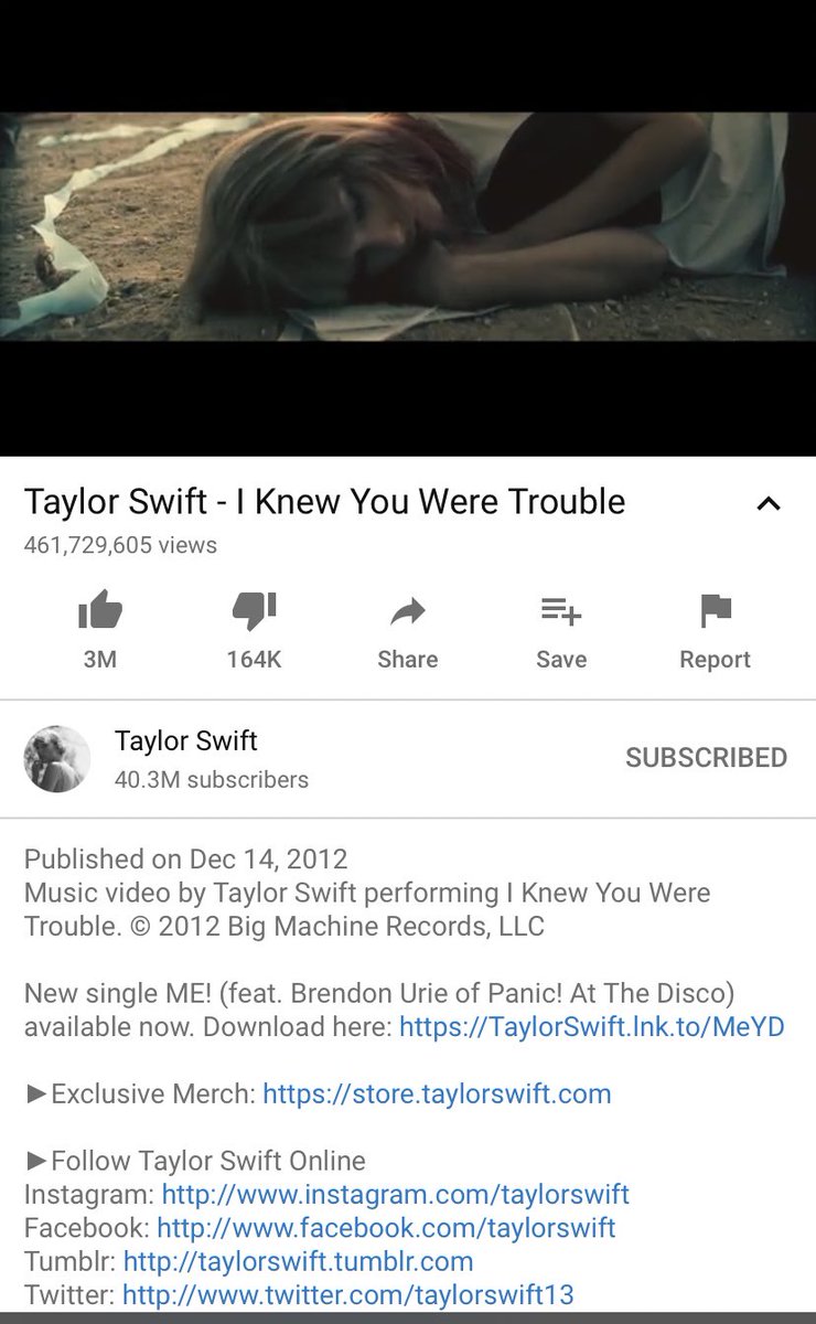 I Knew You Were Trouble was featured on “Red”, and its music video was put out December 14th (which means she recorded it previously, right?)