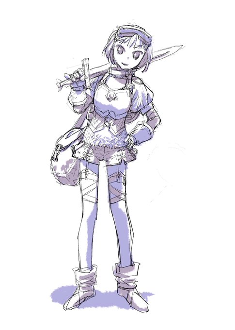 今日もまたまた朝になってしまいましたぁ_φ(T▽T;)
おはようございます&amp;オイラは今から寝るので、おやすみなさい😘
ラフな状態ですが落書き絵など… 