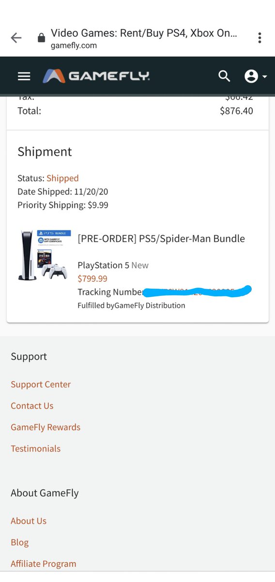DevernaWilliam's tweet photo. Just shipped can't wait for it to arrive thanks @GameFly https://t.co/us76gpCMAN