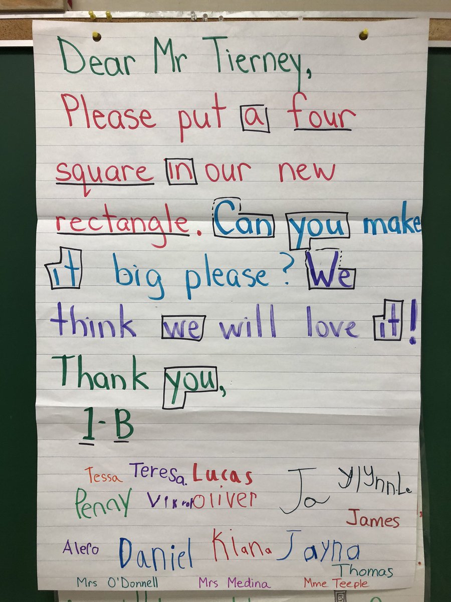 donnellgr1's tweet photo. Our first class letter. We learned to put a greeting and a closing. We always love looking for www’s in our writing. 🤞 that we get a 4 square painted in our new spot on the yard. https://t.co/Vq1QjR0qiy