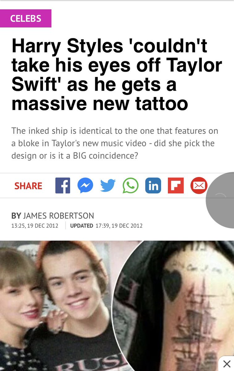 Most of the articles written about it already addressed Harry’s tattoo being similar to the one that the guy from the I Knew Your Were Trouble music video