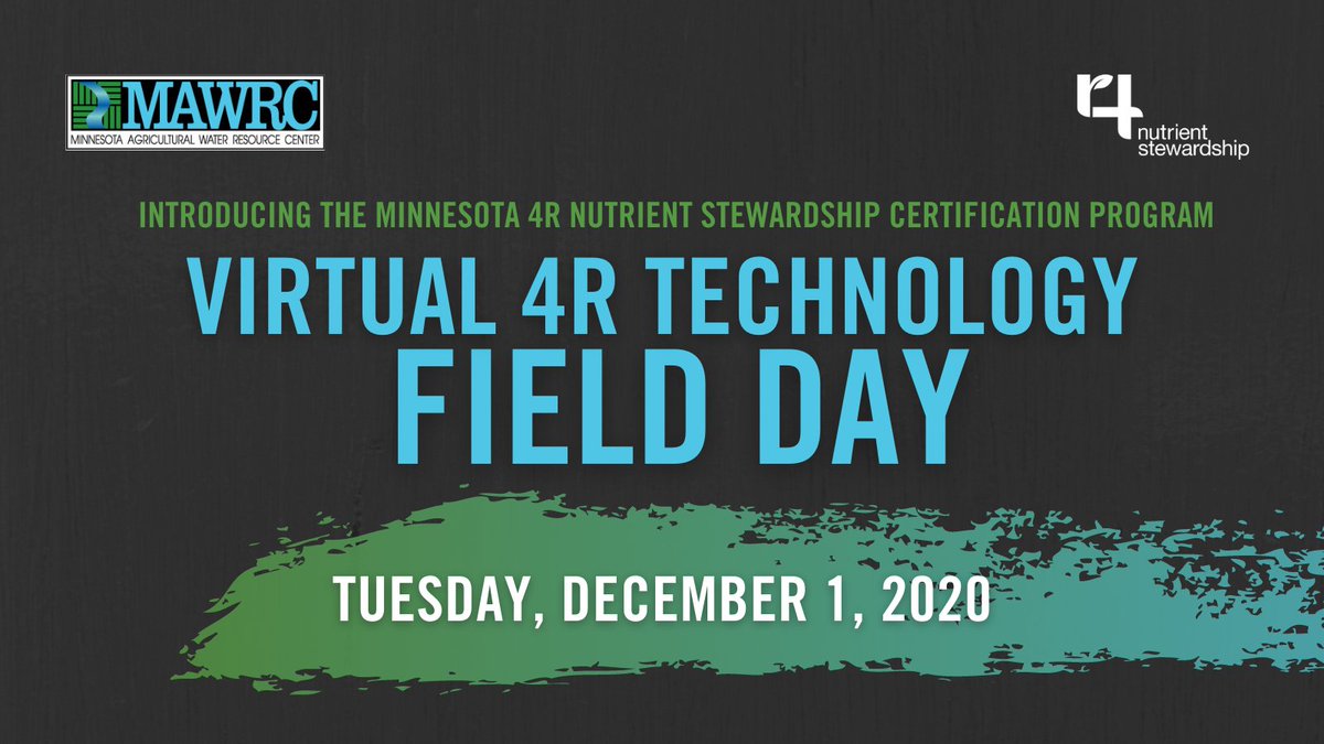 mawrc's tweet photo. Part two of the Virtual 4R Technology Field Day will take place on December 1st.  Registration is FREE! Find details here: https://t.co/Gh6zMYM3ZW
@soilwarrior @Fertilizer_Inst @MosaicCompany @CortevaUS @NewLeaderEquip @MNFarmBureau @USDA_NRCS @mncorn @nature_org https://t.co/rarwbccTez