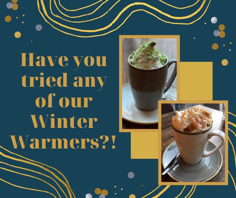Gosh the colder weather is definitely upon us! ❄️Have you tried our Winter Warmers? 🔥 Mint Aero Hot Chocolate 
🔥 Our new Toffee Nut Latte
Pop in for a wander, a wee warming and some homemade baking too! ;) 🍰