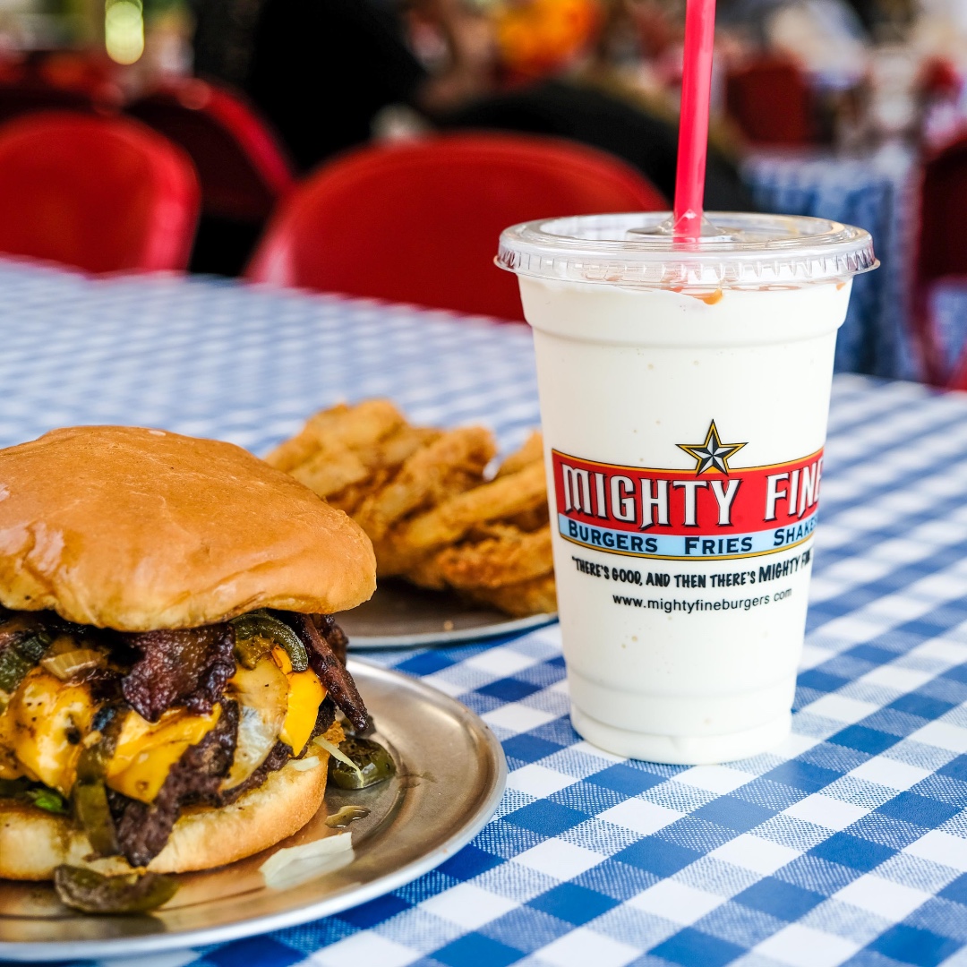 Eat responsibly, eat mighty fine 🍔 All-natural beef, ground fresh daily, hand-formed patties. Hand-dipped milkshakes #foodgoals #mightyfineburgers