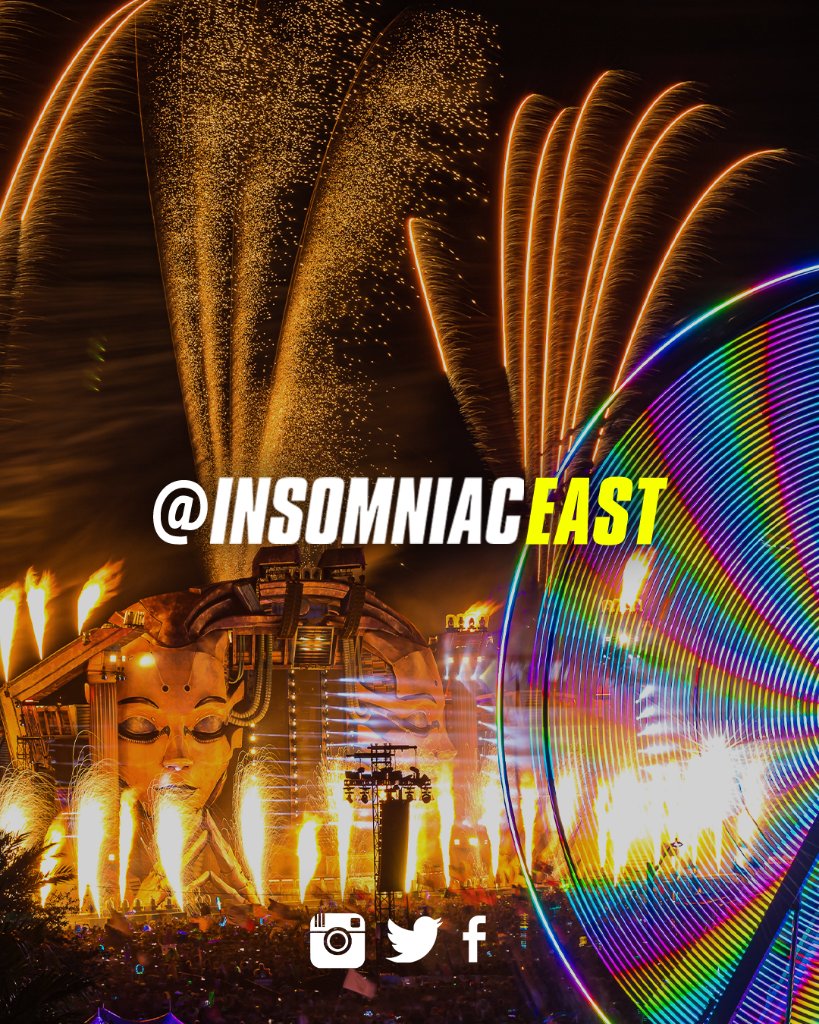 InsomniacEast's tweet image. Welcome to #InsomniacEast, your new home where you’ll be FIRST to see all new East Coast Insomniac shows, festivals + lineups!🎉🎡⚡️  

BIG announcement coming soon...👀 Tag the squad and hit that follow button so you don't miss it! ❤️🌈