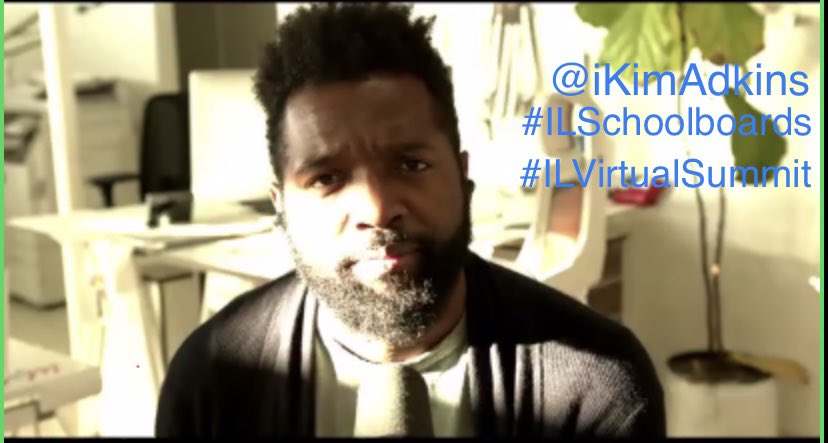 iKimAdkins's tweet photo. Thank you for your leadership. You are an inspiration to all. @baratunde Such a powerful statement “no right way to be black in America” #ILVirtualSummit #ILSchoolBoards https://t.co/r7qCd3znPW