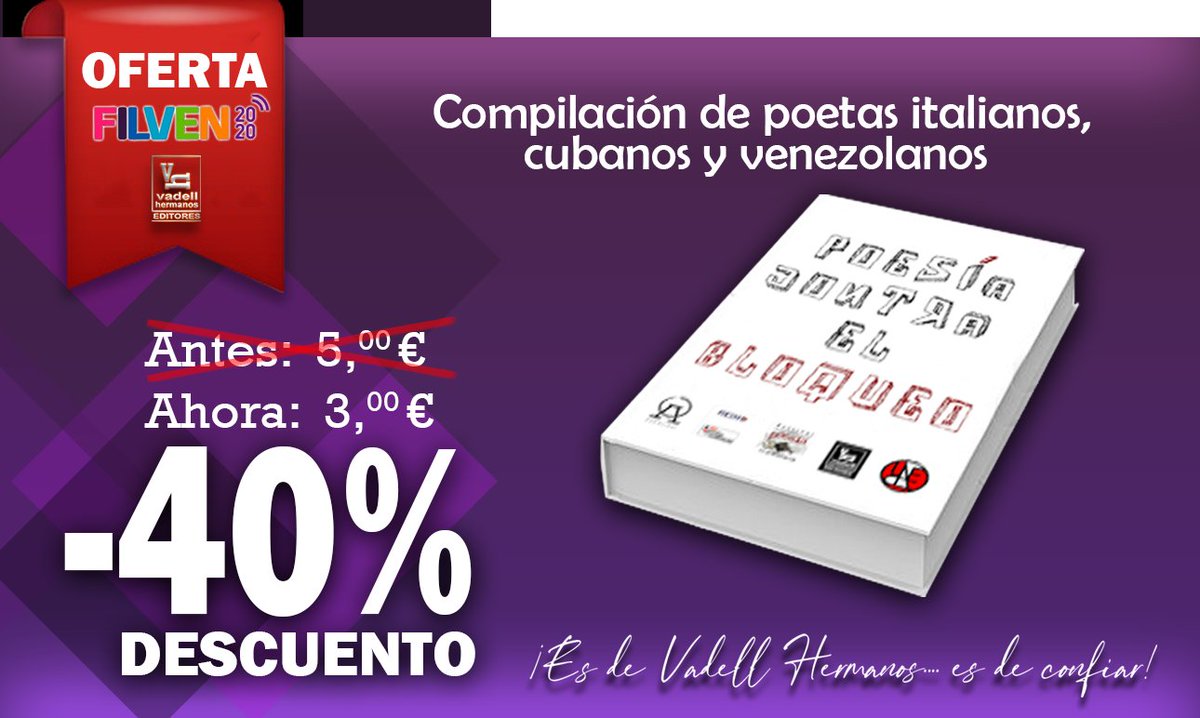 Disfrute del descuento que Vadell Hermanos Editores @vadellhermanos, <a href="/editorialvadell/">Vadell Hermanos</a>  les ofrece.
Visítenos a través de nuestro nuevo portal web:
vadellhnoseditores.com.ve