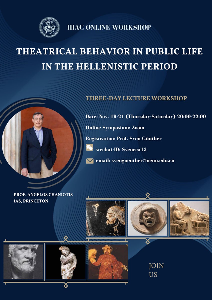 Dr. Sven Günther (@sveneca) on Twitter photo Performing philia <a href="/IHAC_NENU/">Institute for the History of Ancient Civilizations</a> - Prof. Chaniotis on Hellenistic theatricality, and our antidosis: consulting editor of JAC, honorable visiting professor, and xxx - tomorrow, part 3! #ClassicsTwitter #ancienthistory #Hellenism Performing philia <a href="/IHAC_NENU/">Institute for the History of Ancient Civilizations</a> - Prof. Chaniotis on Hellenistic theatricality, and our antidosis: consulting editor of JAC, honorable visiting professor, and xxx - tomorrow, part 3! #ClassicsTwitter #ancienthistory #Hellenism
