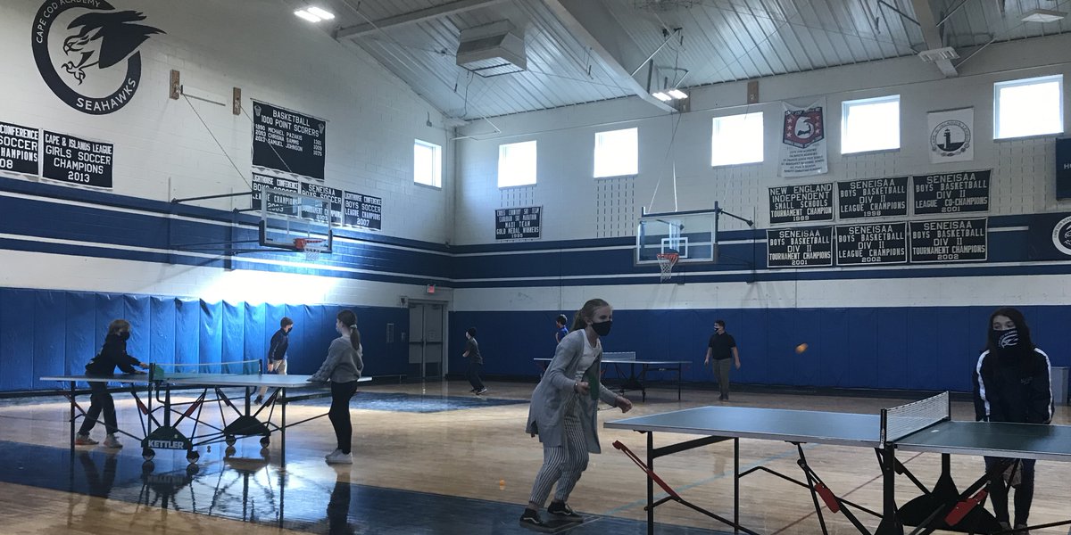 capecodacademy's tweet photo. Sixth-grade ping pong is one of many enjoyable clubs taking place safely at Cape Cod Academy. #LearnMoreBecomeMore #CapeCodAcademy https://t.co/TE2fSp6k18