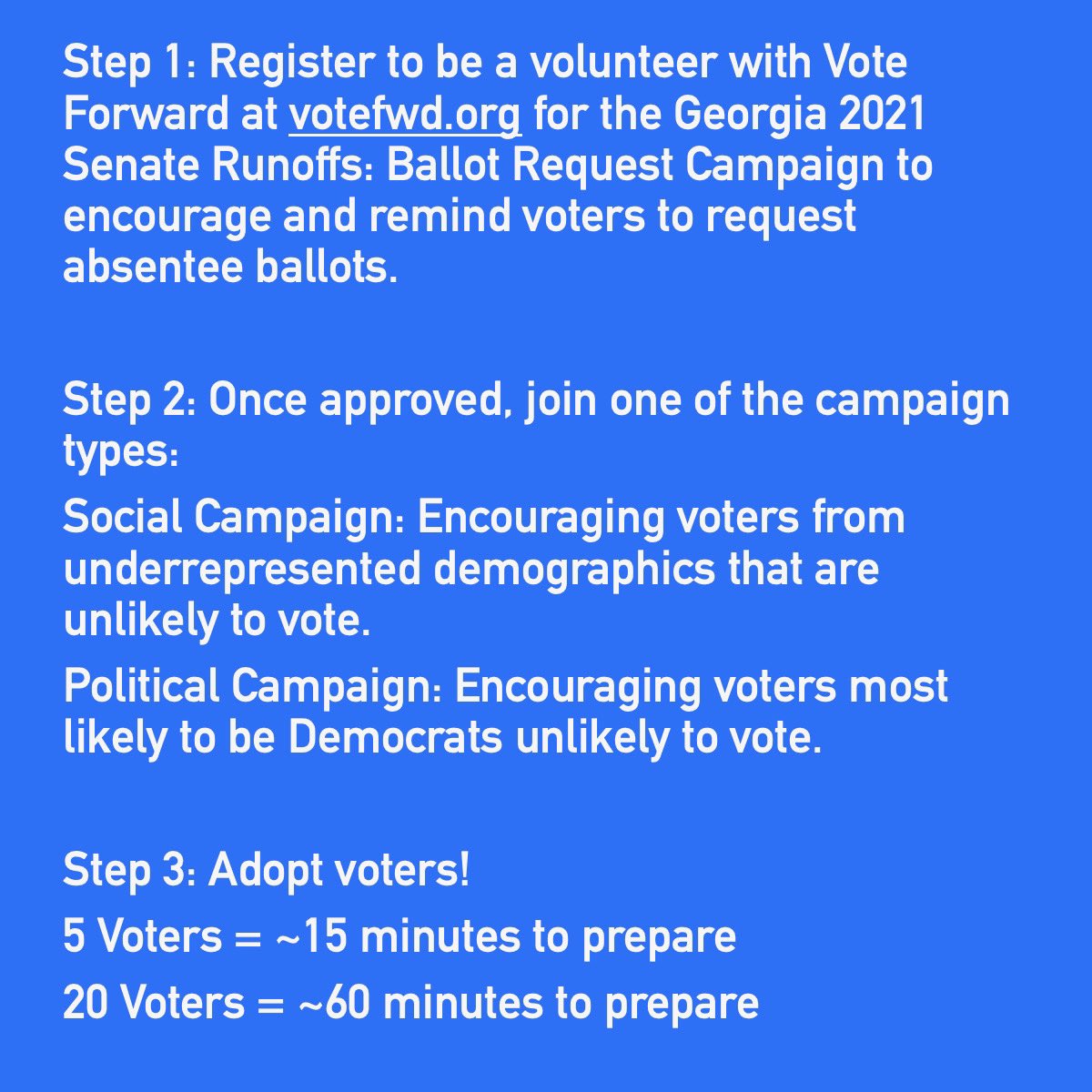 soph_melvin's tweet photo. Hey y’all I’m hosting a @votefwd letter writing zoom party on Nov 28 3pm EST to encourage Georgia voters to request absentee ballots. DM me for qs or for the Zoom link! https://t.co/PqYf4zYvY7