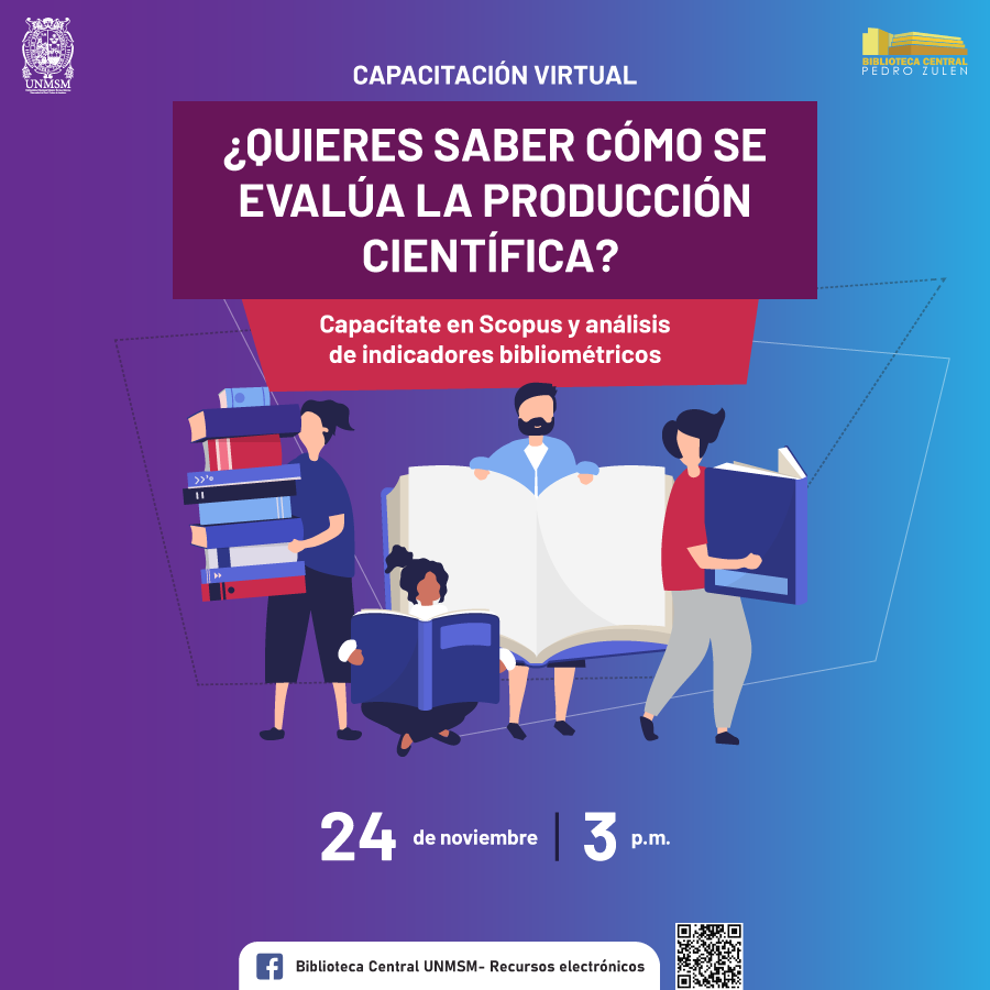 aloestcuz's tweet photo. Capacitación en 𝗦𝗰𝗼𝗽𝘂𝘀 y análisis de indicadores bibliométricos. Fecha: martes 24 de noviembre, hora: 3:00 p.m. Inscripción:
https://t.co/osV9xl1IfD @BibliotecaUNMSM @letrasUNMSM https://t.co/VfRA6TWJts