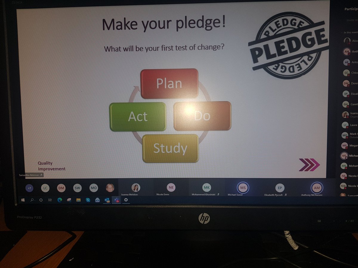 AlisonSchofie10's tweet photo. Reducing Restrictive Practice BTS Learning session 1 today. Great session and attendance #makeyourpledge #pdsa #QI https://t.co/AaZOJsiPDF